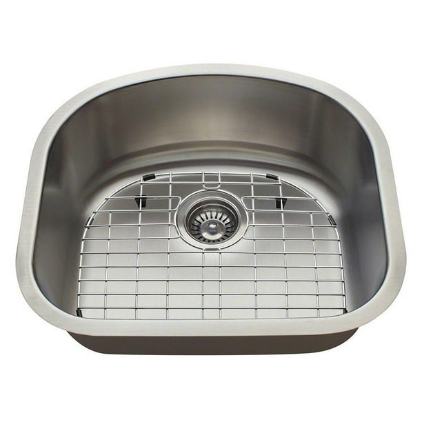 Polaris Sinks P812 18 Gauge Kitchen Ensemble (Bundle 4 Items Sink, Standard Strainer, Sink