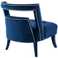 thumbnail image 4 of Modway Honor Performance Velvet Upholstered Arm Chair in Navy (Set of 2), 4 of 7