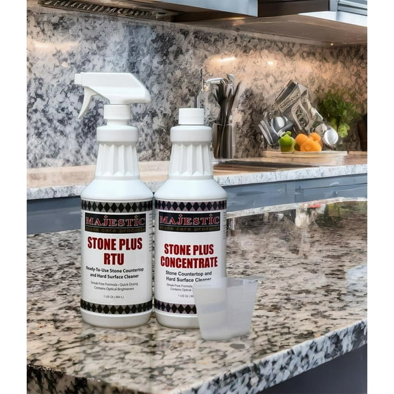 Majestic Stone Plus Value Kit : Marble, Granite, Natural Stone Cleaner