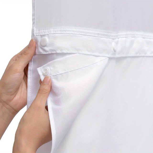 EIMELI 1 Pack Hotel-Grade Water-Repellent Shower Curtain Liner - Removable Snap-In Design 70x54 Inch Replacement Liner for 71x74 Inch Curtains Durable Fabric with Magnetic Bottom for Se