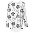 thumbnail image 2 of CLOOCL Women T-Shirts Simple Paw Print Crew Neck Tops Spring Clothing Plus Size, 2 of 6