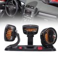 thumbnail image 1 of Portable Cigar Lighter Plug Fan,3 Head Car Fan 2 Speed 360 Degree Rotating Portable Cigar Lighter Plug Car Cooling Fan Van Truck SUV RV, 1 of 7