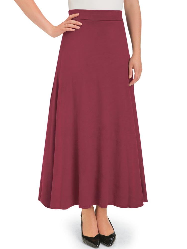 Collections Etc. - Collections Etc Women's Faux Suede A-Line Skirt ...