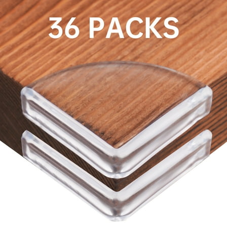 Tomorotec Corner Edge Protector Baby Proofing Table Plastic Corner Guards Clear Edge Guards Corner Cushion for Baby Safety for Furniture, Slim Table, Windows, Bed and etc  [36 Pack]