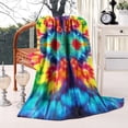 thumbnail image 2 of Vibrant Tie Dye Symmetry Blanket,Comfortable Soft Flannel Throw Blanket,All Season,Warm Lightweight Blankets for Sofa Bed Couch Living Room Chair,60"x80", 2 of 4
