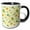 Black/White, variant on 3drose, Cute St Patricks Day Smiling Cupcake Pattern, 11oz Two-tone Yellow Mug