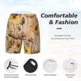 thumbnail image 3 of Vsdgher Vintage Floral Butterfly Collage for Mens Swim Trunks with Compression Liner Swim Shorts Swim Suits Board Shorts-Small, 3 of 6