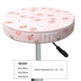 thumbnail image 4 of Honeii Rabbit And Peach Bar Stool Covers – Perfect Fit for 12" to 14" Round Stools, Crease-Resistant, Stretchy, Washable & Dustproof Seat Slipcovers-13 inch, 4 of 7