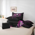 thumbnail image 6 of Castle Fairy Gothic Skull Bedding Comforter Set 7-Piece for Boys Girls,Abstract Green Lightning King Bedding Sets,Exotic Style Ultra Soft Bed Sheets,Ultra Soft Home Decor,Reversible, 6 of 8