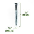 thumbnail image 4 of (5 pack) Hillman Lag Screws, 5/16" x 1-1/2", Steel, Zinc, Interior Screws, Hex, Silver, 3 pack, 4 of 9