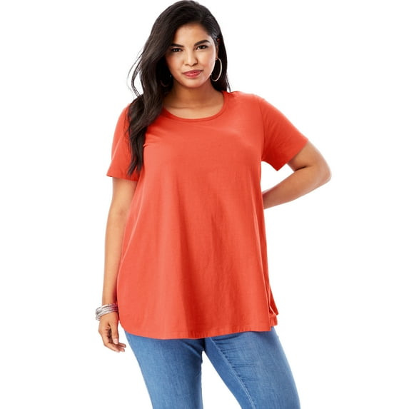 Roaman's Ultimate Tee Plus Size Ultimate Trapeze Tee