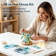 thumbnail image 5 of Sea Glass Sea Turtle DIY Kit with Warm LED Lights, Coastal Beach‑Style Tabletop Ornament, Complete Hand‑Assembly Craft Kit for Home Display, Birthday and Holiday Gift, 5 of 6