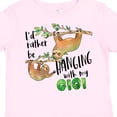thumbnail image 4 of Inktastic Id Rather Be Hanging with My Gigi- Cute Sloths Boys or Girls Toddler T-Shirt, 4 of 5