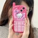 thumbnail image 2 of Funda de dibujos animados para iPhone 13, funda retro kawaii con espejo de maquillaje, suave, a prueba de golpes, de TPU, para niñas, niños y adolescentes., 2 of 5