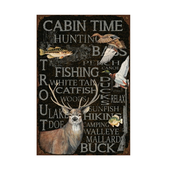 Trademark Fine Art 'Wilderness Lodge 24' Canvas Art by Jean Plout