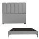 thumbnail image 1 of Recámara Matrimonial Dicasa Kami Gris Medio con Cabecera + Base Cama Slim, 1 of 8