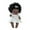 D, variant on Funix 14-inch Black Enamel Doll, Full Enamel Girl Doll, Realistic Puppet with Explosive Head, Children's Birthday & Christmas Gift, Collector's Toy