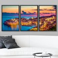 thumbnail image 2 of wall26 Framed Canvas Print Wall Art Set Pastel Neon Sunset Ocean Sea Dubrovnik Croatia Nature Cityscape Photography Realism Landscape Colorful for Living Room, Bedroom, Office - 16"x24"x3 B, 2 of 5