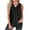 Solid Color-Black, variant on Jewelreauty Women Casual Waffle Tank Tops Summer V Neck Sleeveless Tunic Shirts Loose Fitting Solid Tees (S, Black)