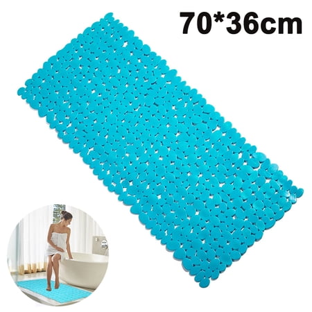 Pebble Bathtub Mat Non-Slip Shower Mats with Suction Cups, Drain Holes ...