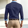 thumbnail image 5 of Yungyresw Mens Long Sleeve Button Down Shirts Mandarin Collar Dress Shirt Wrinkle Resistant Formal for Business Casual, 5 of 7