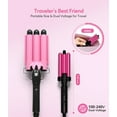 thumbnail image 2 of FARERY Mini Crimper Hair Iron, 1/2 Inch Mini Waver Curling Iron, Hotpink, 2 of 5