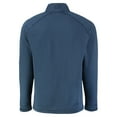 thumbnail image 3 of Men's Cutter & Buck Heather Navy Philadelphia Phillies Peshastin Eco Fleece Recycled Raglan Quarter-Zip Top, 3 of 3