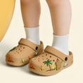 thumbnail image 2 of XIYON Kids Boys Girls Summer Slippers Soft Sole Non Closed Toe Hollow Out Cartoon Design Lightweight Breathable Shoes For Casual Daily Wear,Brown,11-12 Years, 2 of 5