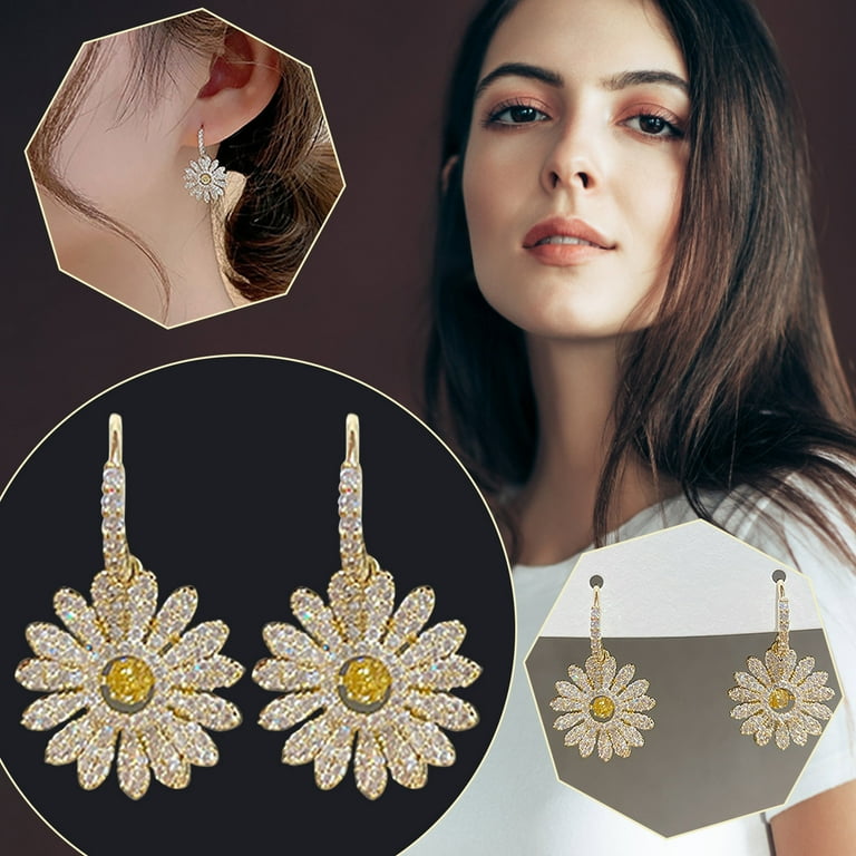 Heiheiup Jewelry Set Temperament Simple Full Diamond Snowflake