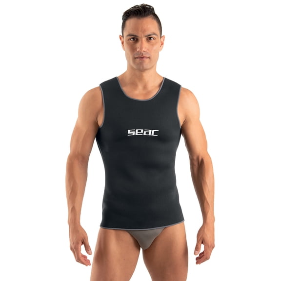 Seac 2.5mm Men's Vest - Black, XX-Large
