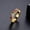 Gold, variant on Exotic Geometric Zircon Inlaid Copper Ring for Women - Unique Colorful Travel Commemoration Jewelry Gift