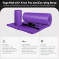 thumbnail image 2 of BalanceFrom 71 x 24 x 1 Inches Extra Thick Yoga Mat with Knee Pad, Purple, 2 of 10