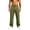 Army Green #040, variant on Men's Straight Leg Sweatpants Elastic Waist Drawstring Loose Fit Open Bottom with Pockets Lounge Pants