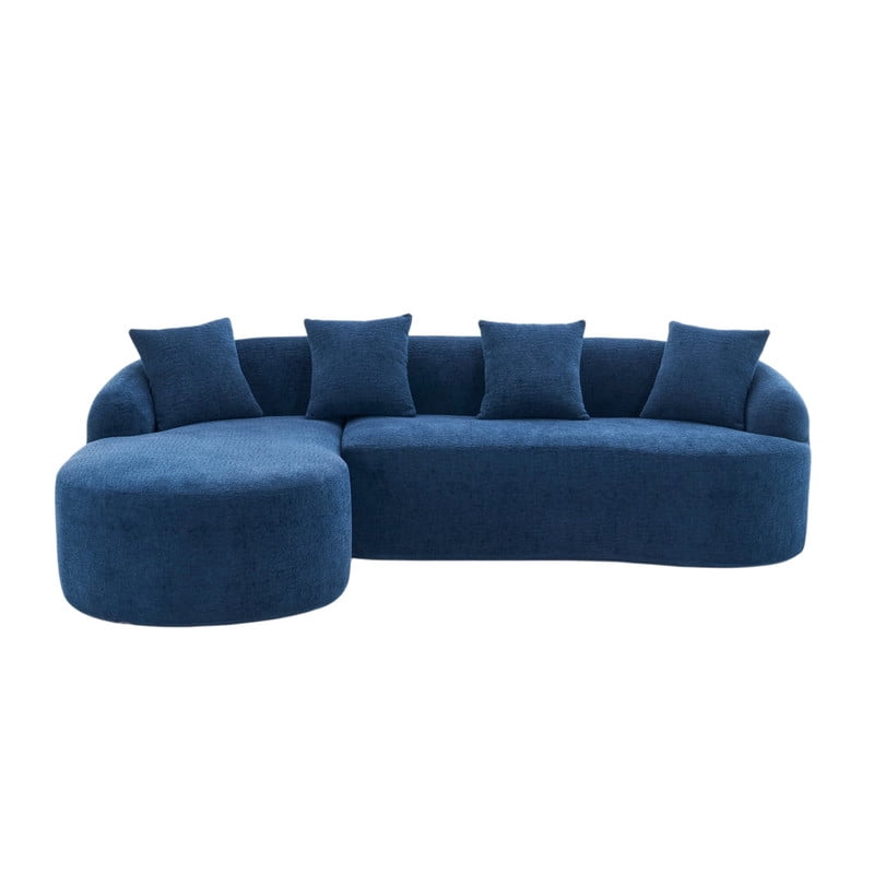 Curved Sectional Sofa with Chaise, 99'' Modern Luxury Chenille Cloud Couch for Living Room, Oversized 3-Seater Sofa Couch for Living Room, No Assembly