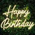 thumbnail image 2 of Letrero de neón de feliz cumpleaños, letrero de neón de feliz cumpleaños para telón de fondo con interruptor regulable, letrero de feliz cumpleaños para decoración de fiesta de cumpleaños (b, 2 of 5