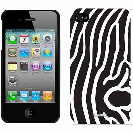 Zebra Vertical Black Design on Apple iPhone 4/4s Thinshield Snap-On Case by Coveroo