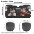 thumbnail image 7 of HUIACONG Funny Cats Print Interior Cooling Foldable Sunshade for Front Window Universal Reflect UV Sun and Heat UV Block Cover Windshield Sunshade, 7 of 7