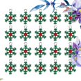 thumbnail image 2 of Dijes de copos de nieve navideños, colgantes de copos de nieve, accesorios de joyería navideños para hacer joyas, 20 piezas, 2 of 4