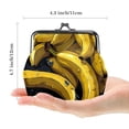 thumbnail image 2 of Banana Travel Wallet - 0.7 Microfiber Coin Purse with Zinc Alloy Jaws, 4.3x4.7 in/11x12 cm - Organizer for Travel Essentials and Documents, 2 of 7