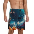 thumbnail image 2 of Uemuo Fantasy Underwater Adventure Pattern Men's Short Pajama Pants – Soft & Breathable Lounge Shorts, Elastic Waistband with Pockets, Lightweight Sleepwear for All-Season Comfort-XX-Large, 2 of 6