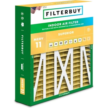 Filterbuy 17.5x21x5 MERV 11 Allergen Defense, Pleated HVAC AC Furnace Air Filters for Rheem, Ruud, and Protech (1-Pack)