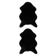 thumbnail image 1 of Toystoory Alfombra de piel de oveja sintética para decoración de hogar y oficina de alta calidad, funda para sofá y silla ultrasuave, negro 40 * 60cm 2piezas, 1 of 6