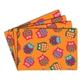 thumbnail image 1 of eloria Owl Printed Table Heat Resistant Placemats Dining Table Mats Cotton Canvas, Set of 4, 16,x18 Inch, 1 of 1