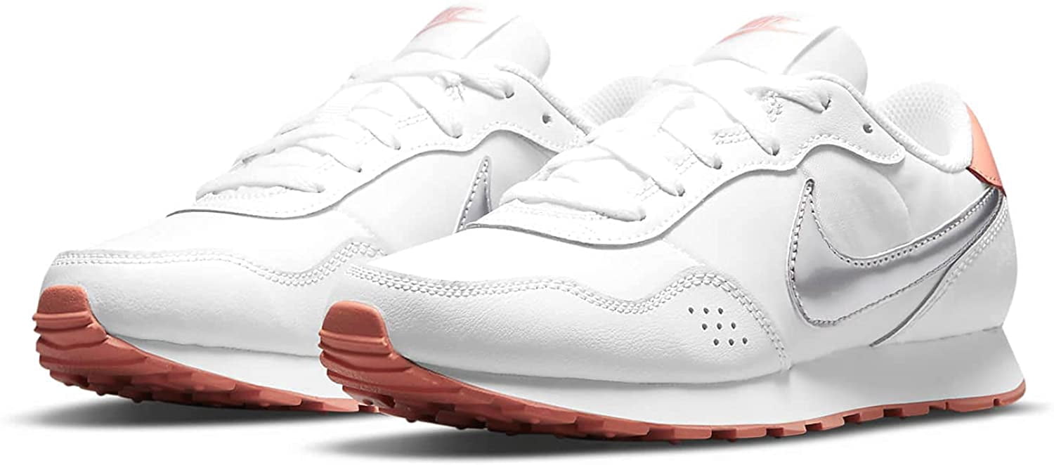 Nike Boys Running Walking Shoe Big Kid 8-12 Years 5.5 Big Kid White Mtlc Silver Crimson Bliss