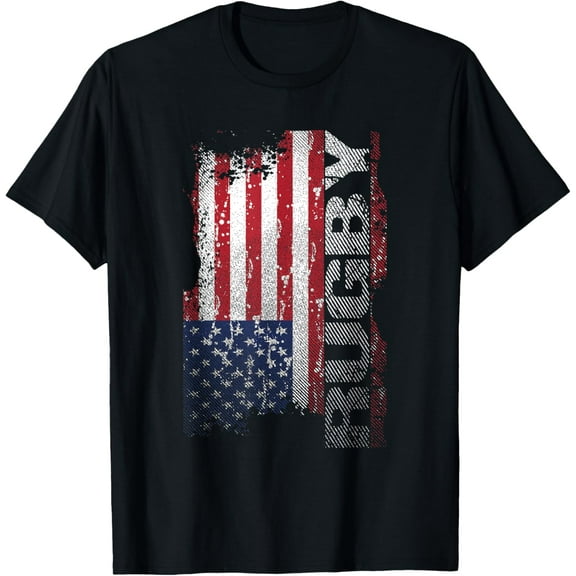 USA Flag Rugby T-Shirt