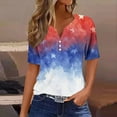thumbnail image 2 of VerPetridure American Flag Shirts for Women 4th of July Tops USA Print T Shirt Casual Short Sleeve American Proud T-Shirt Tops, 2 of 5