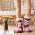 thumbnail image 6 of Sock for Women，Clearance Women Winter Thick Slipper Socks With Grippers Non Slip Christmas Warm Fuzzy Socks, 6 of 9