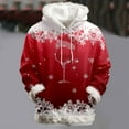 thumbnail image 2 of Women's Furry Hooded Sweatshirts Funny Christmas Wine Glass Print Long Sleeve Pullover Tops Loose Casual Fashion Xmas Ugly Hoodies, 2 of 3