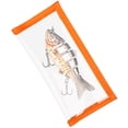 thumbnail image 5 of Bombrooster 5 Pack Transparent Fishing Lure Wraps – Protect & Organize Crankbaits, Swimbaits – Hook-and-Loop Closure for Fishing Rods & Poles, Orange, 5 of 7