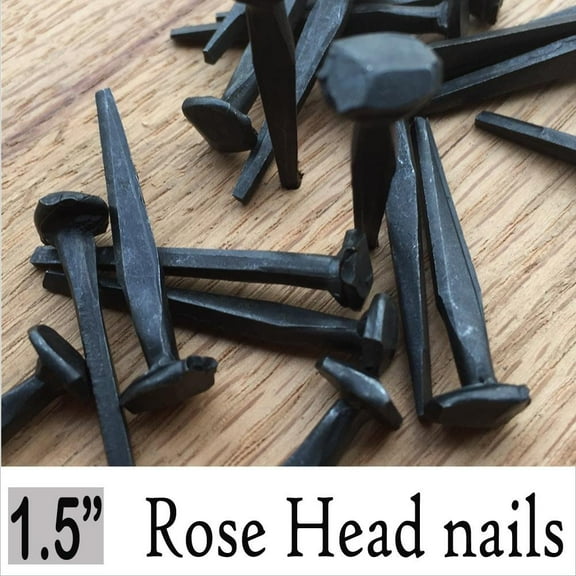 1.5" COMMON ROSE HEAD - Black -4d 10 Nails